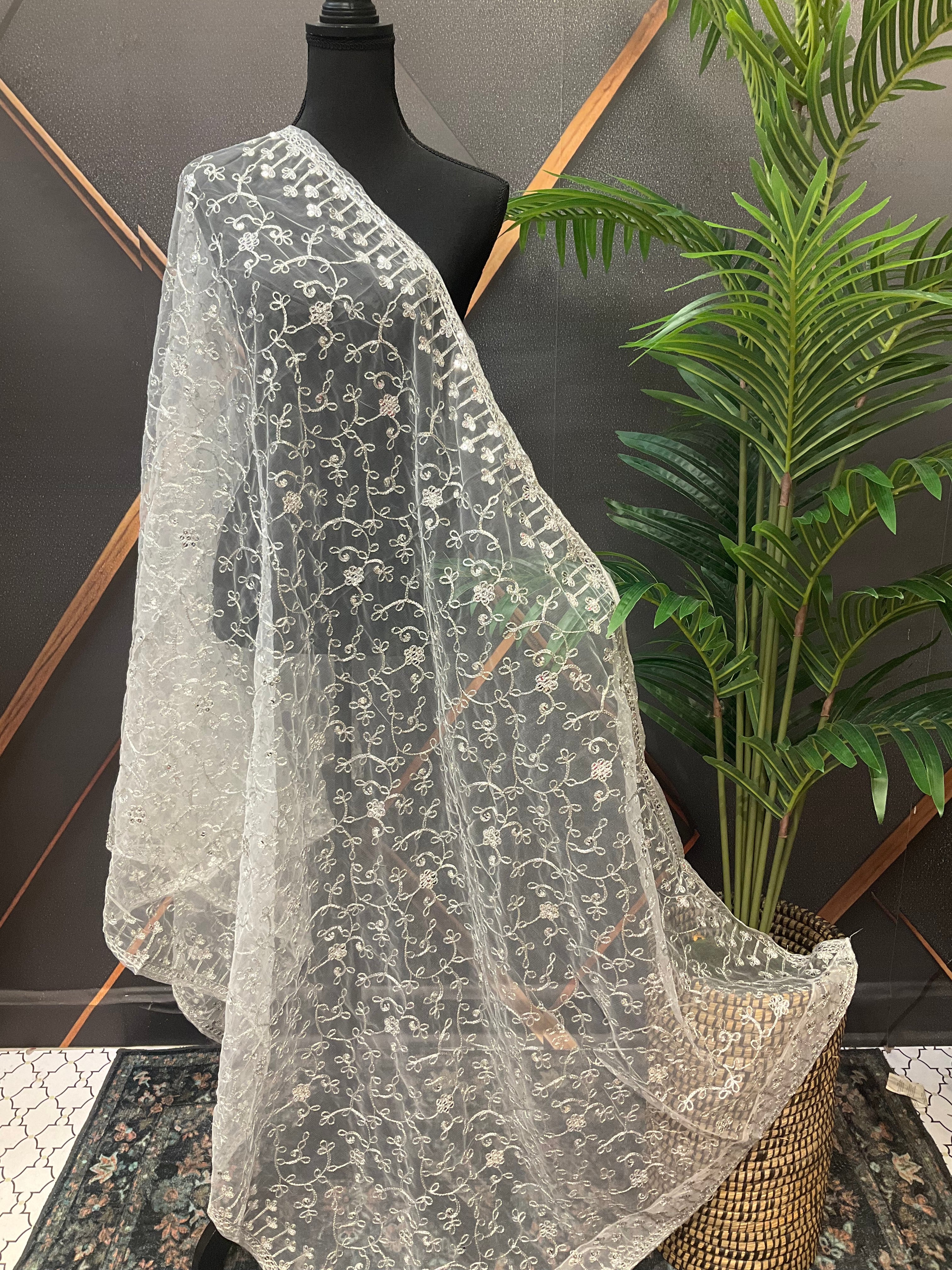 Soft Net Dupatta’s- Gold And Silver Color Dupattas