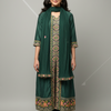 Teenage Girls-Dark Green- Anarkali Chudidhar/Kurti set