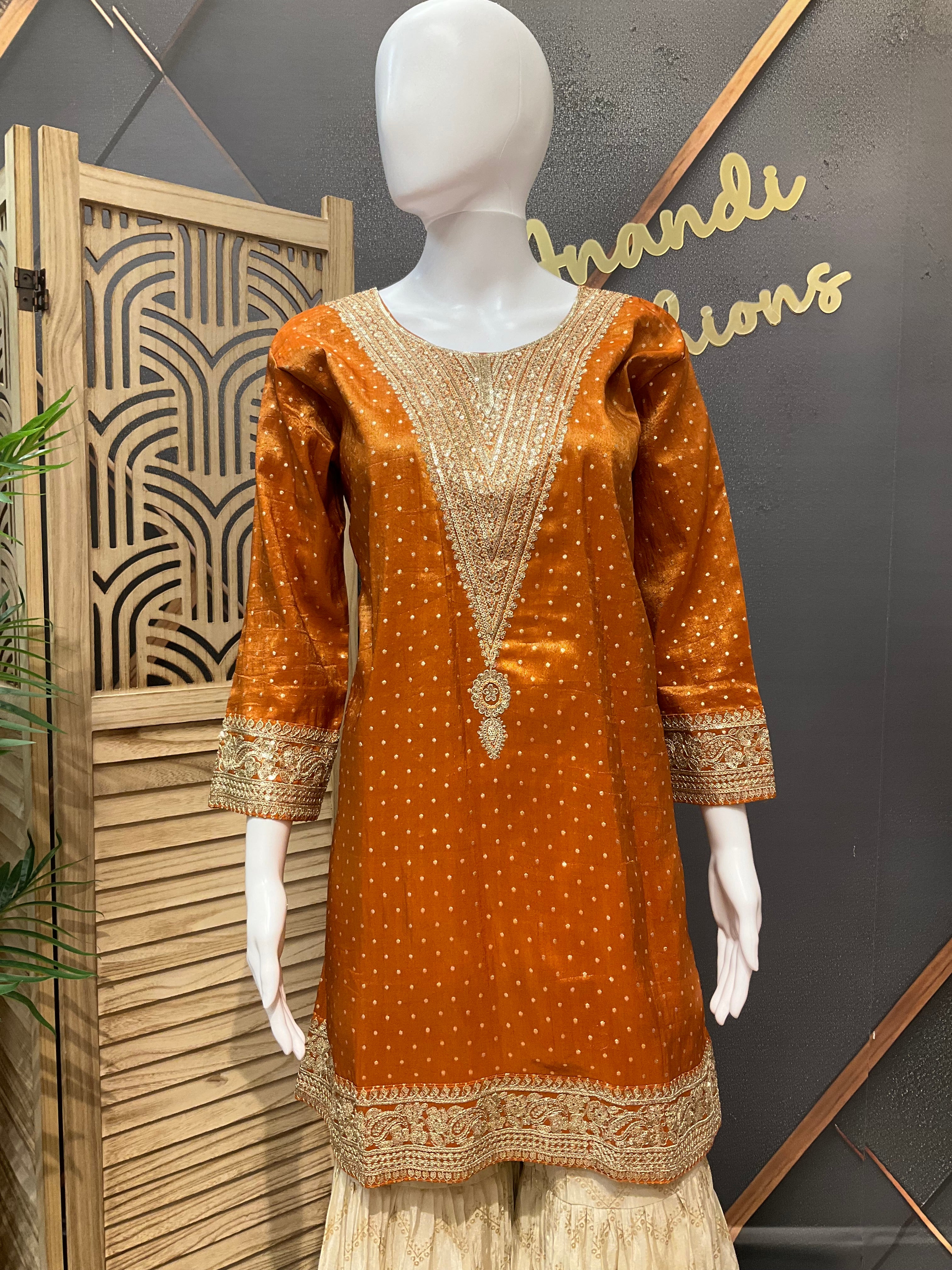 Size 42 - Shimmery Tissue Sharara sets