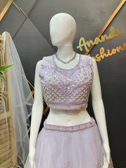 Pastel Lavender Party Wear Lehenga set