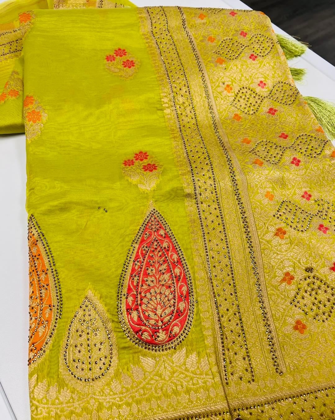 Banarasi Silk Saree- Five Stunning Colors with Great Designs image 2