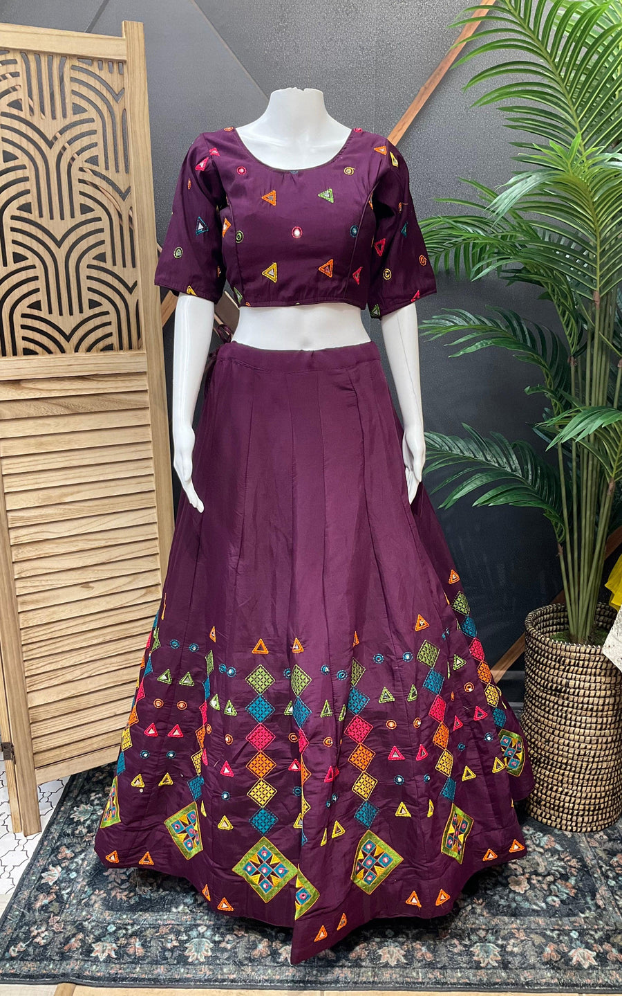 Navratri Special Cotton Chaniya Choli Set - Garba Dance Wear