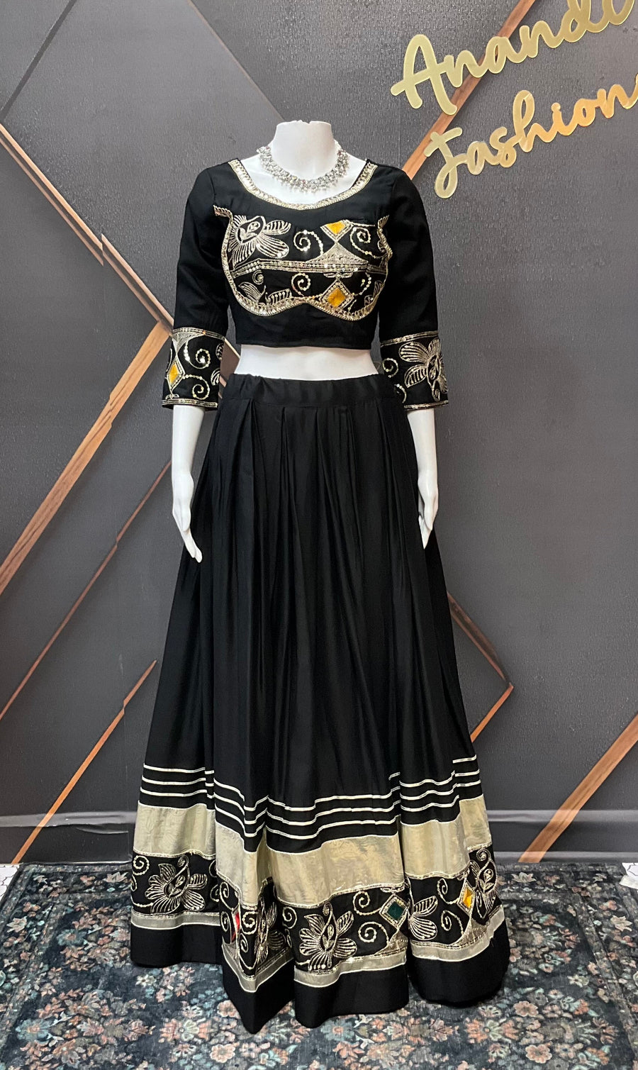 Black Pure Cotton Chaniya Choli set