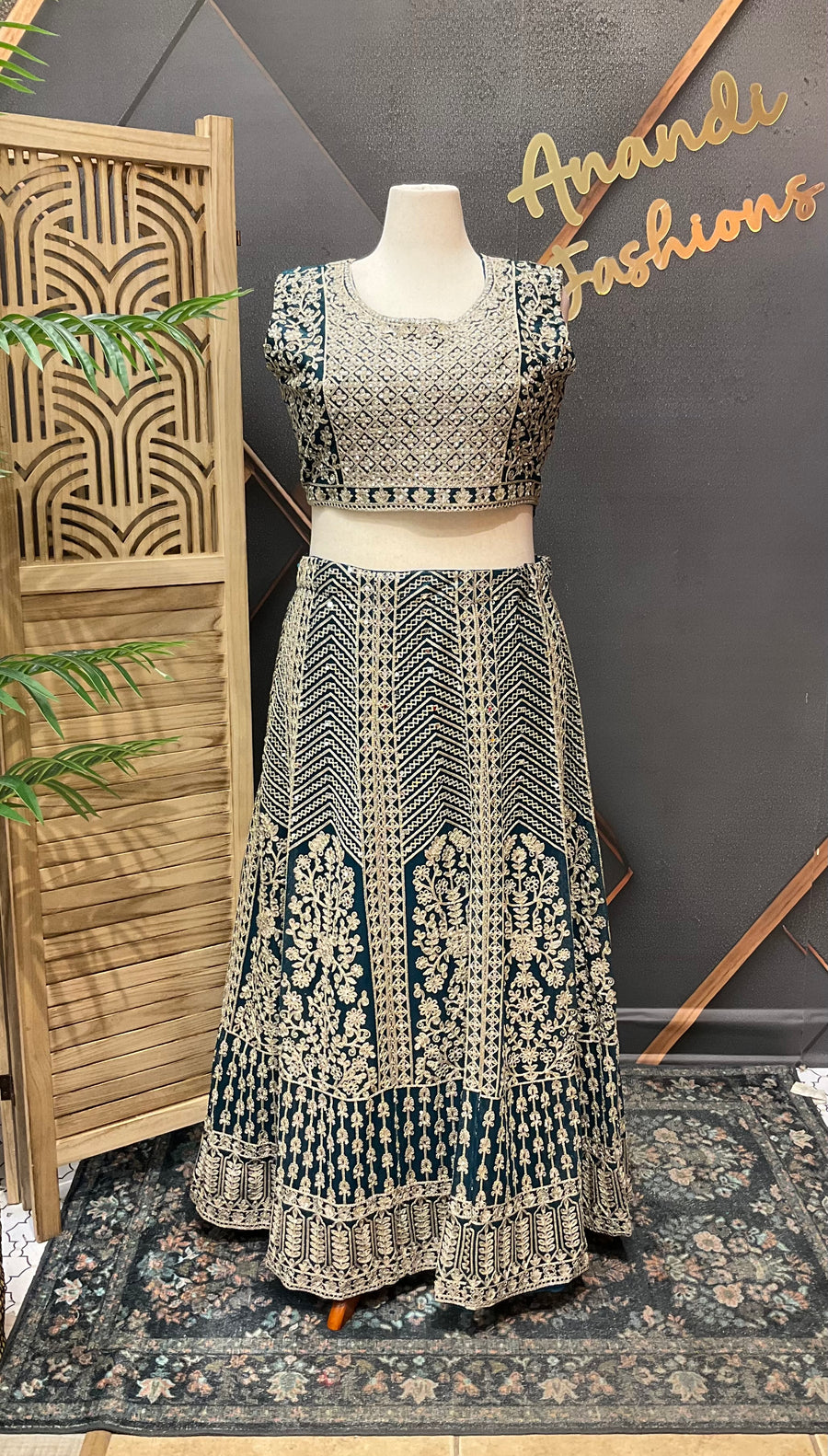 Plus Size Teal Blue Heavy Work Lehenga sets