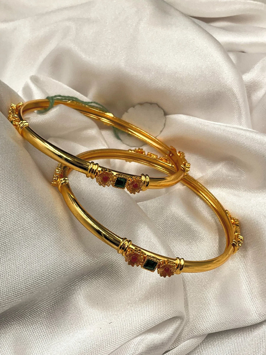 Bangles of India - Pair of Gold Toned Bangles