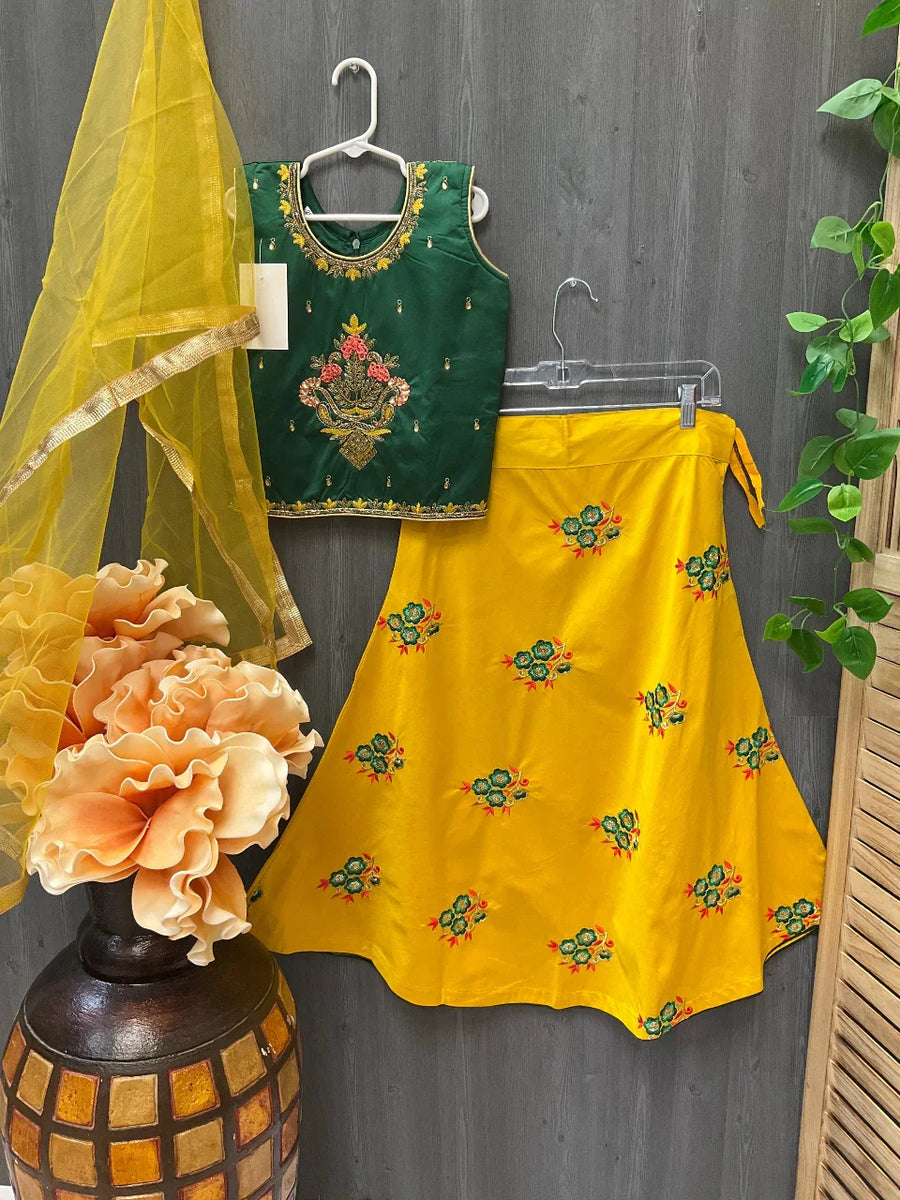 Satin Silk Lehenga sets for Girls