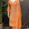 Pastel Orange Georgette Kurti Set - Party Wear