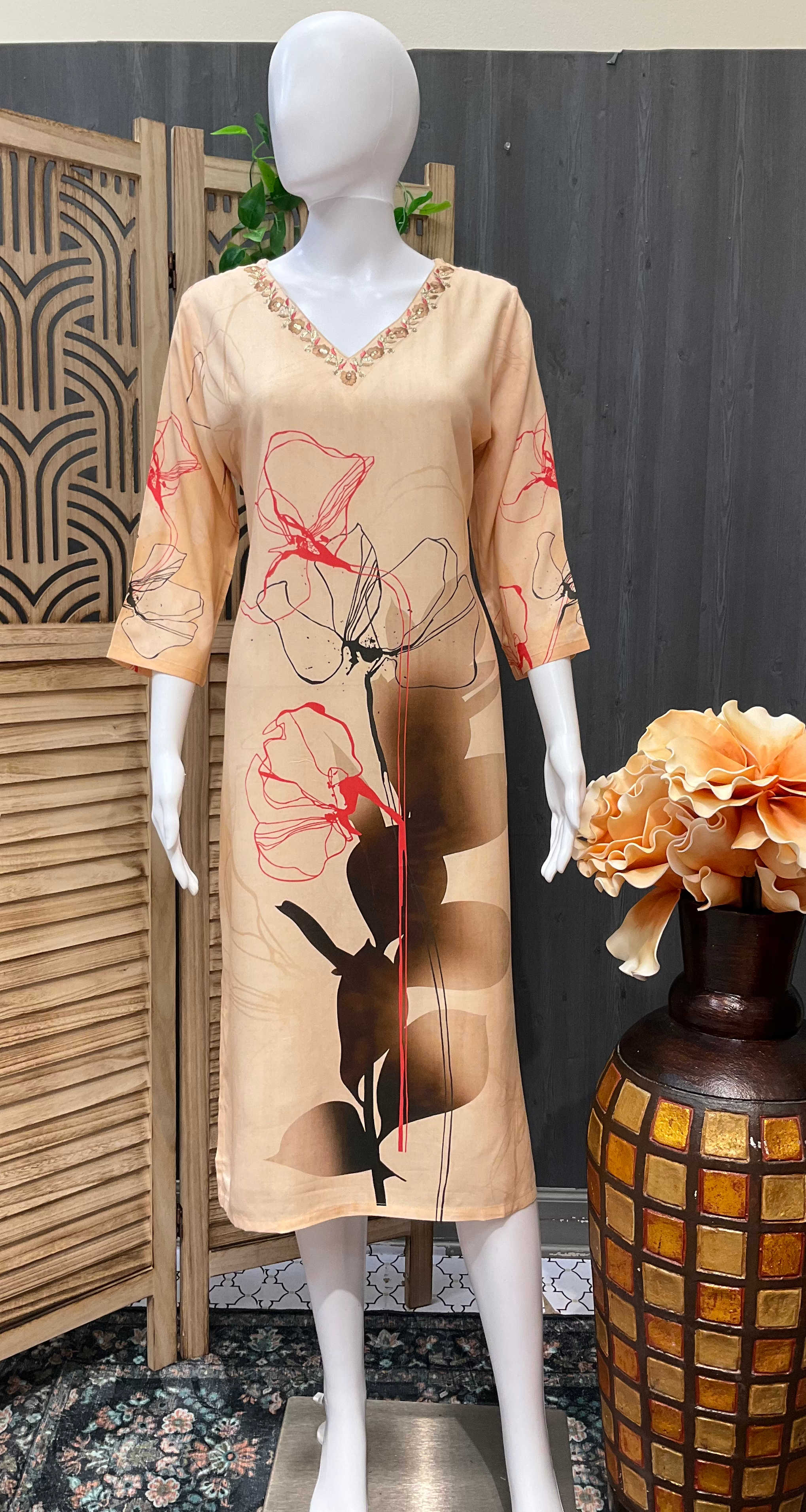 Digital Print Rayon Kurti image 0