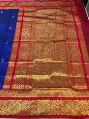 Semi Silk Kanjeevaram Royal Blue Saree