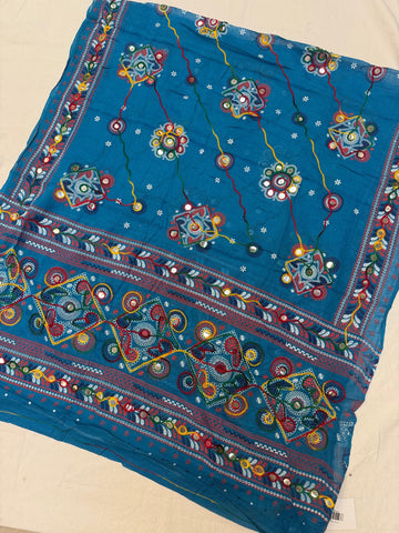 Garba Special- Navratri Pure Cotton Dupattas with thread Work.