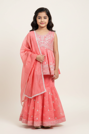 Toddler Girls Pink Sharara Set