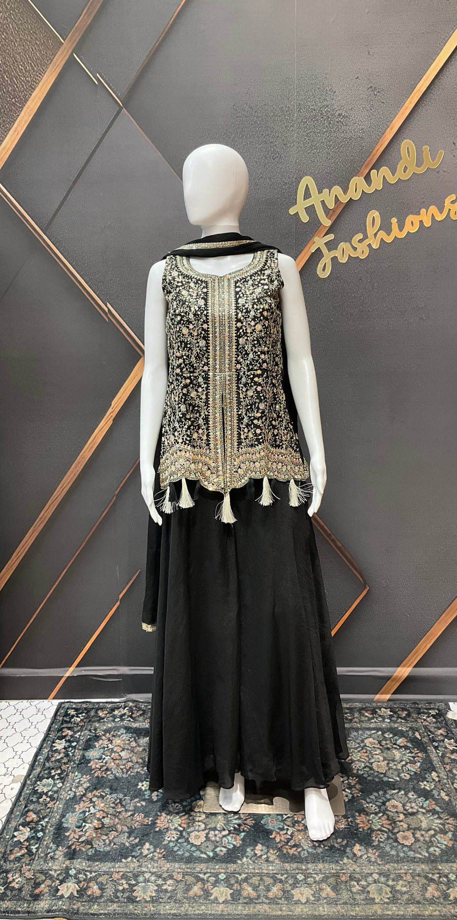 Black Palazzo set