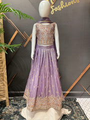 Girls Lavender Lehenga set