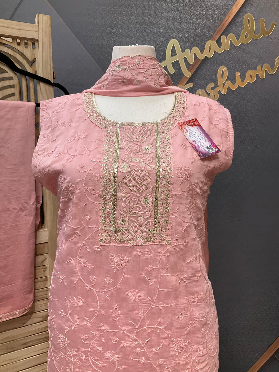 Pink Plus size Women’s kurti set
