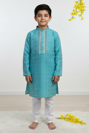 Sky Blue Boys Kurta Set - Premium Indian Ethnic Wear