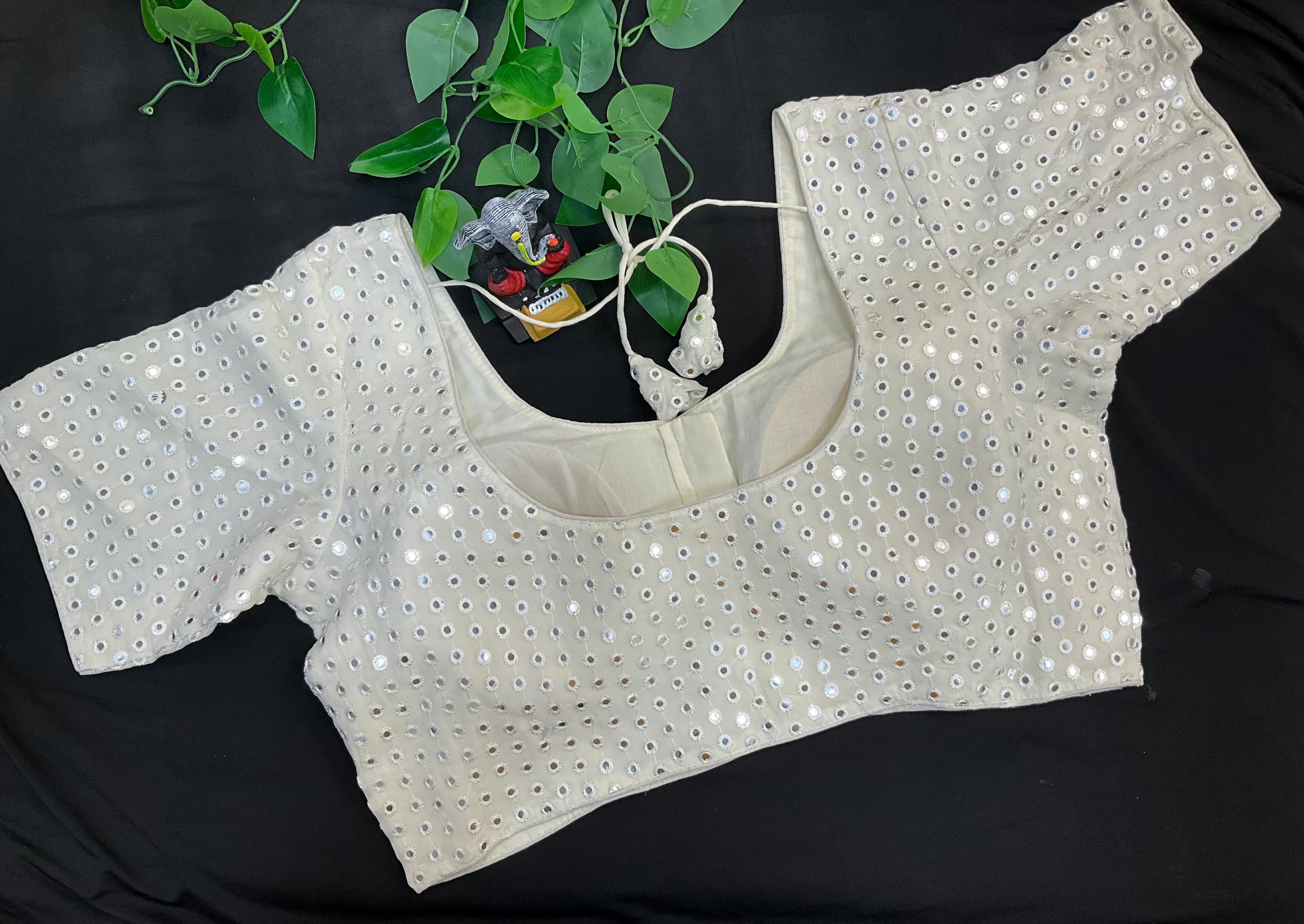 Size 44- Plus Size Georgette Foil Mirror Blouses