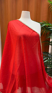 Satin Silk Dupattas with Gold Border