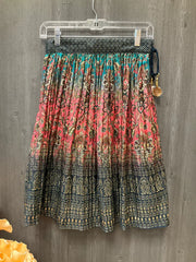 Green and Pink Cute kids lehenga set
