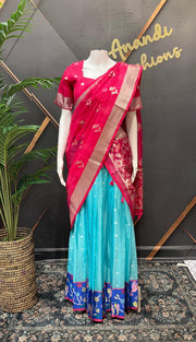 Zari Kota Half Saree- Adult Size - 40
