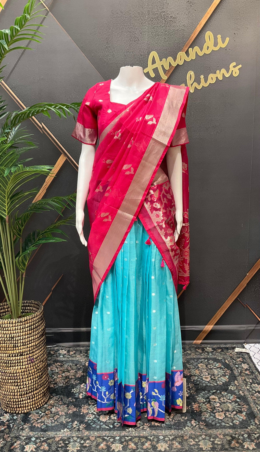 Zari Kota Half Saree- Adult Size - 40