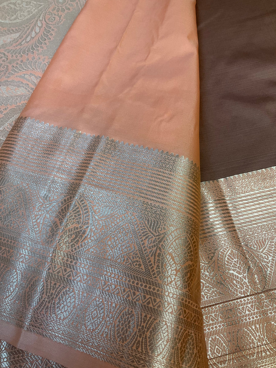 Black Semi Silk Kanjeevaram Saree