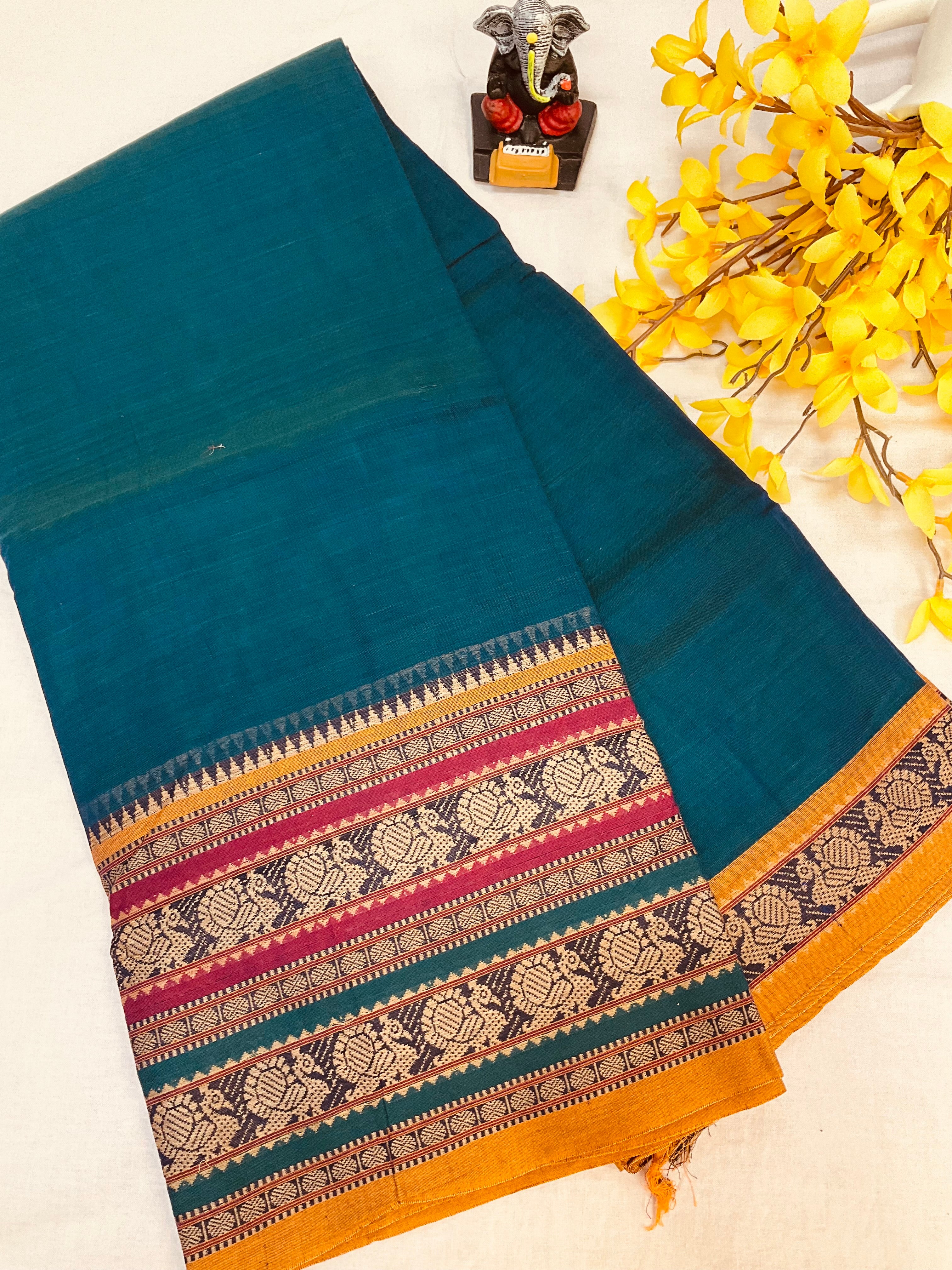 Narayanpet handloom saree in dual shade