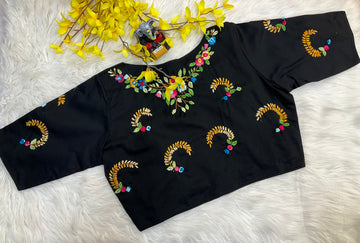 Black Work Blouse- Size 40