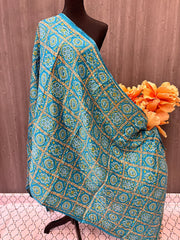 Chinon Dupatta - Colorful and stylish Crushed Chinon Dupata with Bandhani Print