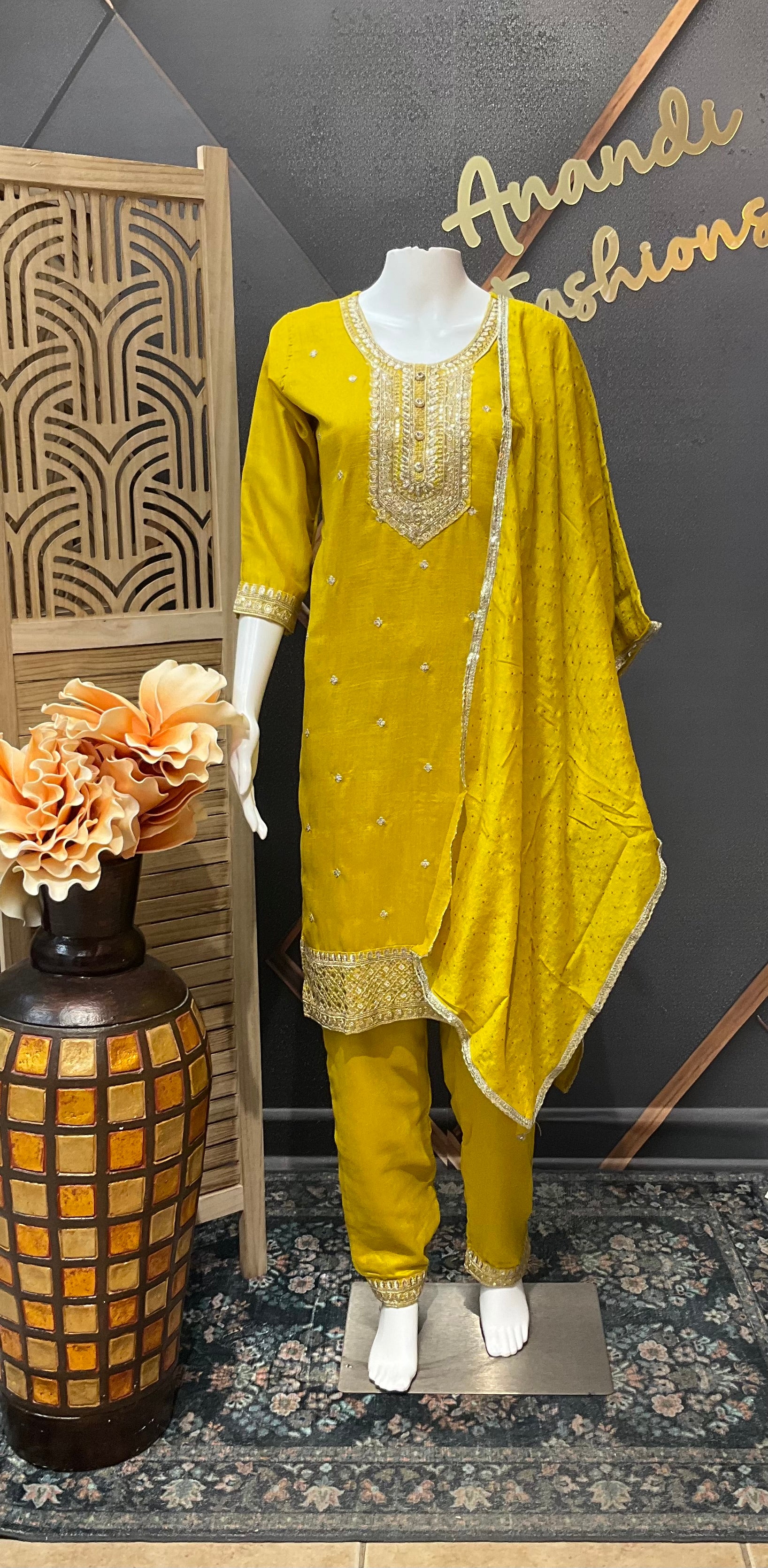 Teenage Girls - Yellow Kurti set