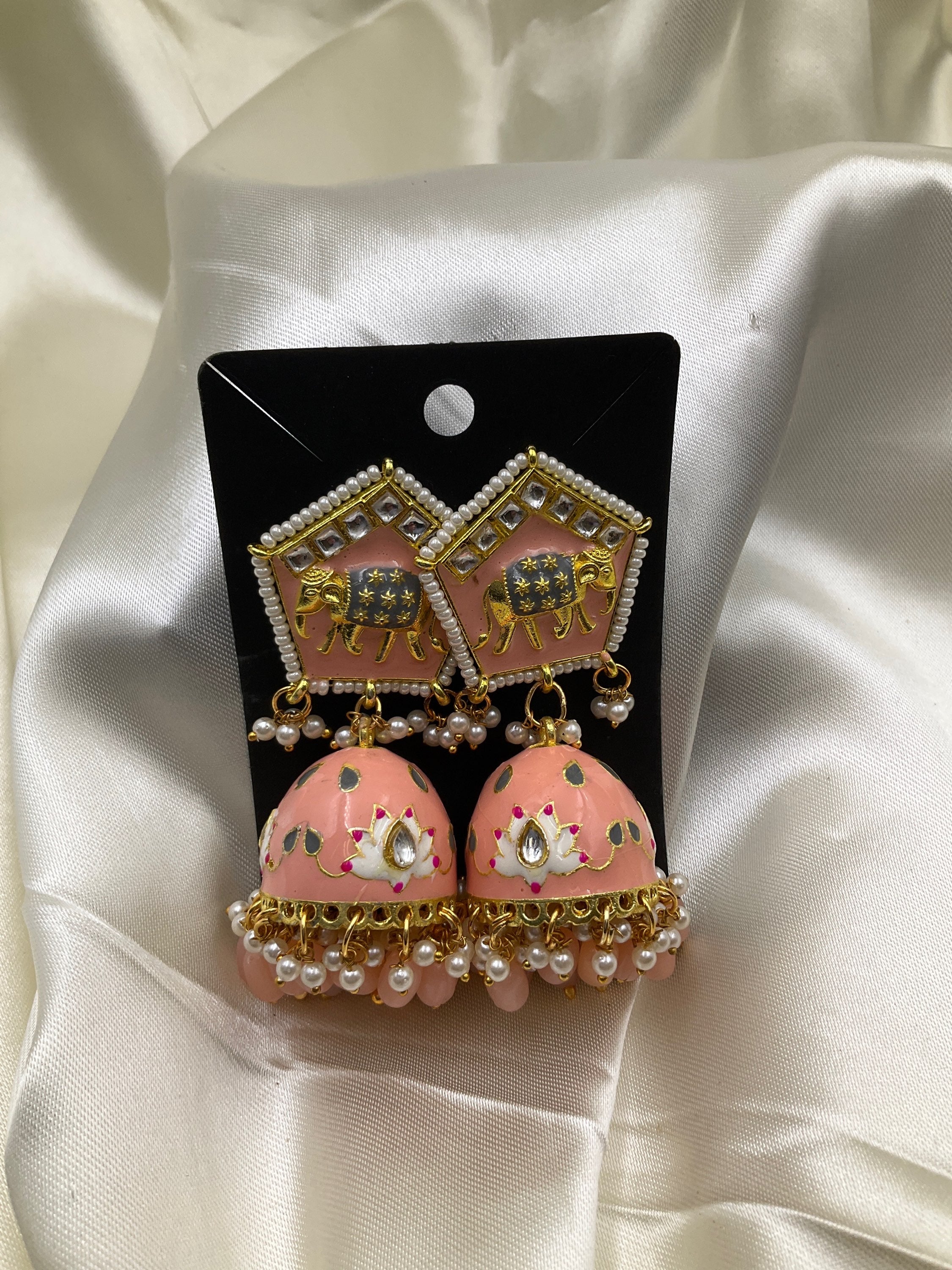 Meenakari Jumka Earrings image 6