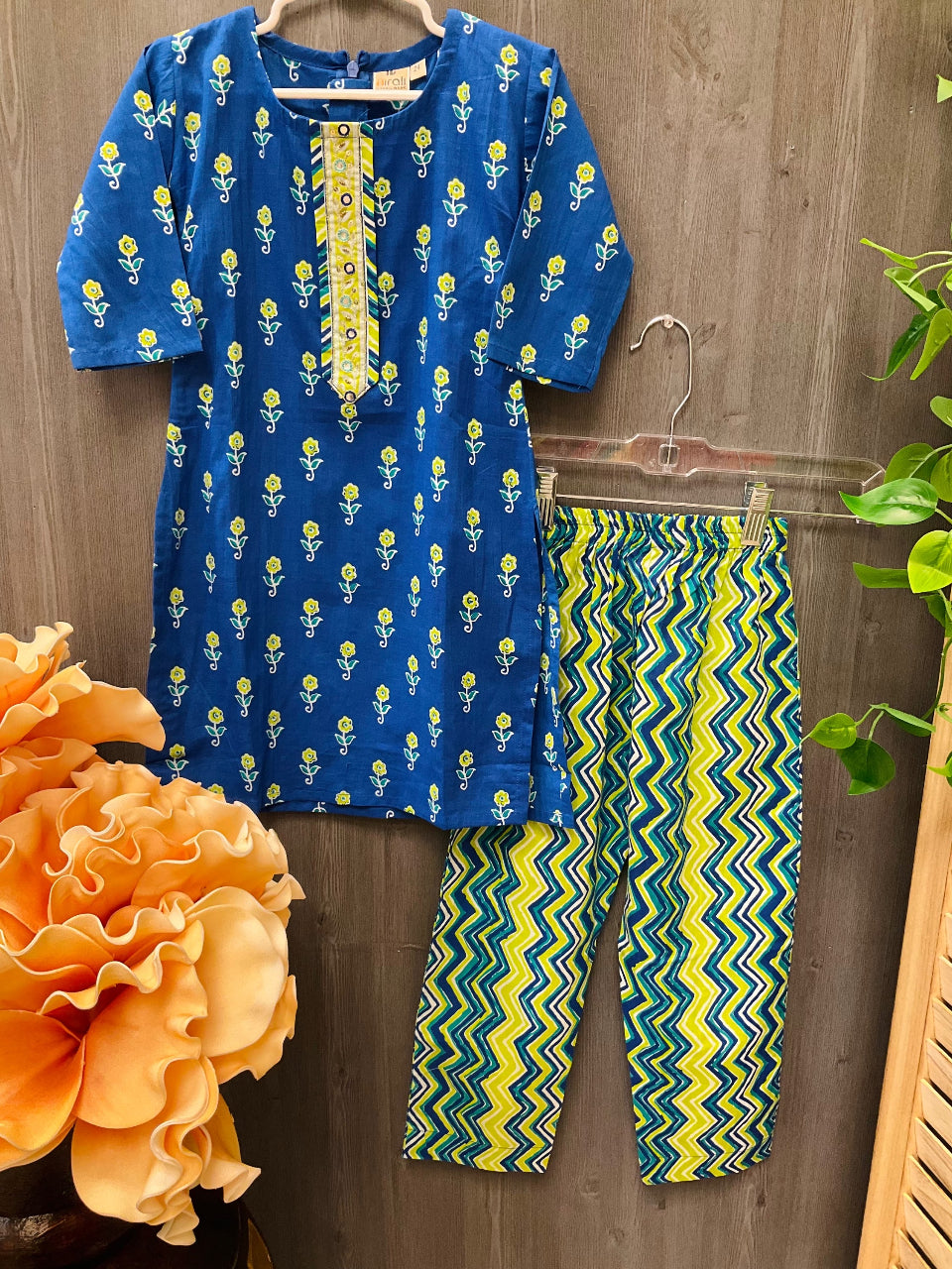 Girls Pure Cotton churidar set image 1