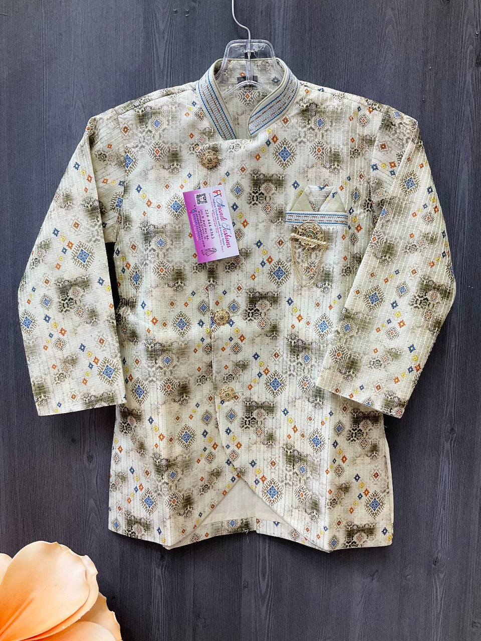 Boys dhoti set with Digital print -Size 0 to 5 image 2