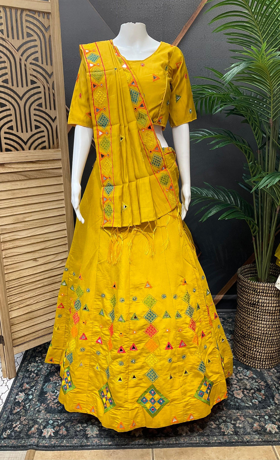 Navratri Special Cotton Chaniya Choli Set - Garba Dance Wear