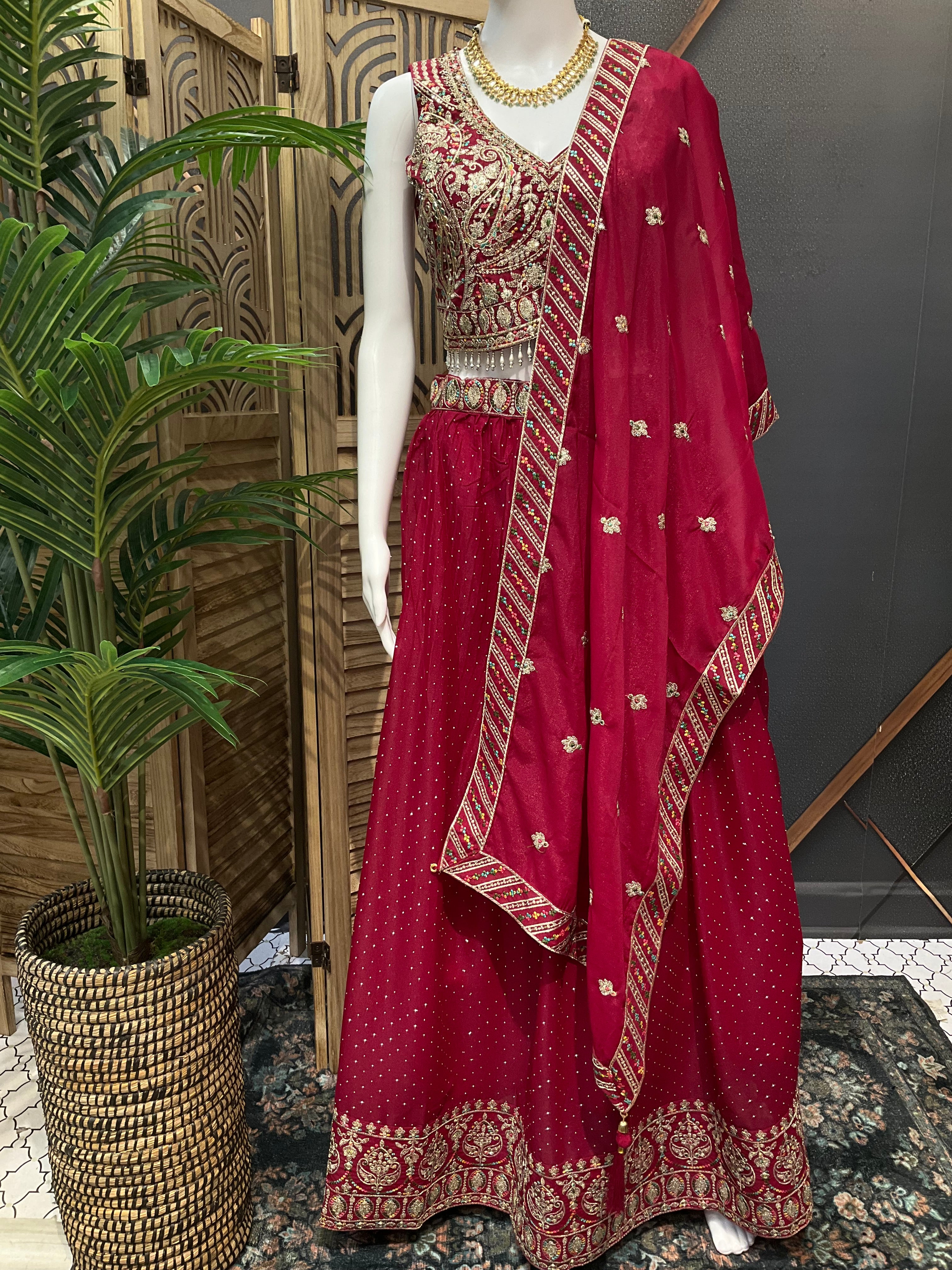 Heavy Party Wear Lehenga set with Embroidery work