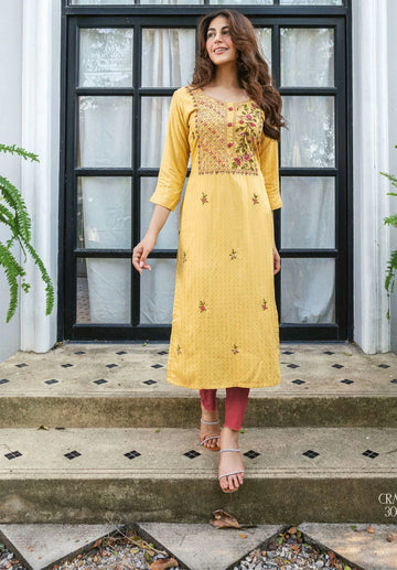 Embroidery Work Kurti - Latest Trendy Embroidered Kurtis