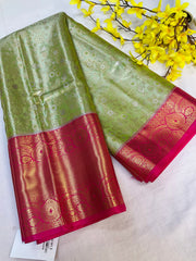 Green Semi Silk Kanjeevaram Saree