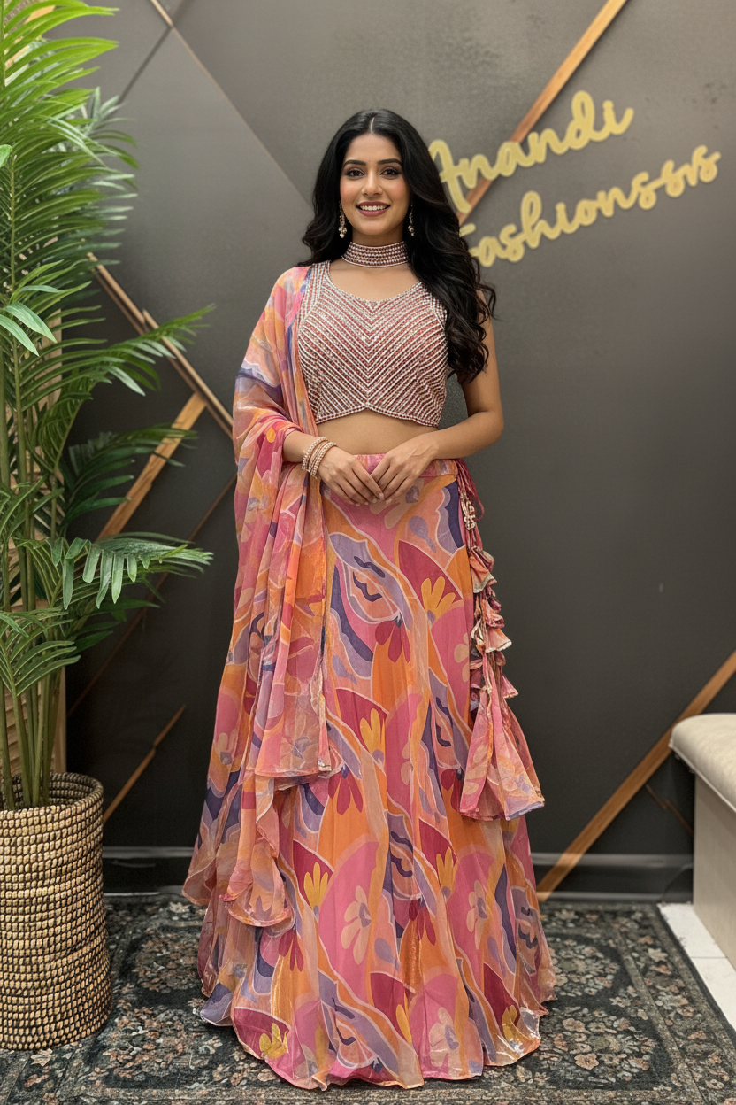 Size 42-Party Wear Lehenga set