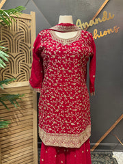 Party Wear Pink Sharara set