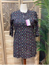 Size 50- Plus Size Navy Blue Color Pure Cotton short kurti