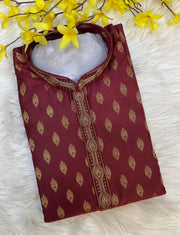 Premium Quality- Maroon Color Men’s Wear Kurta Pajama Set