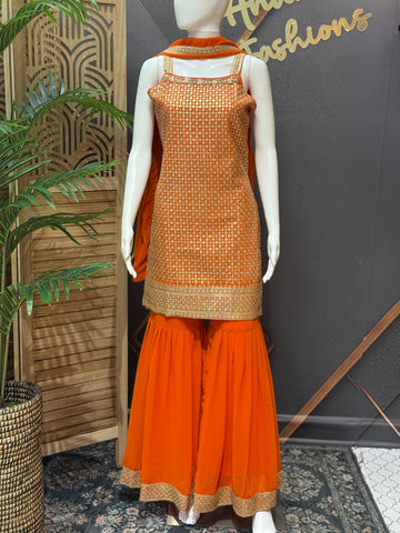 Teenage Girls - Orange Sharara set