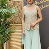 Pastel Colors Stylish Party Wear Palazzo/Sharara set