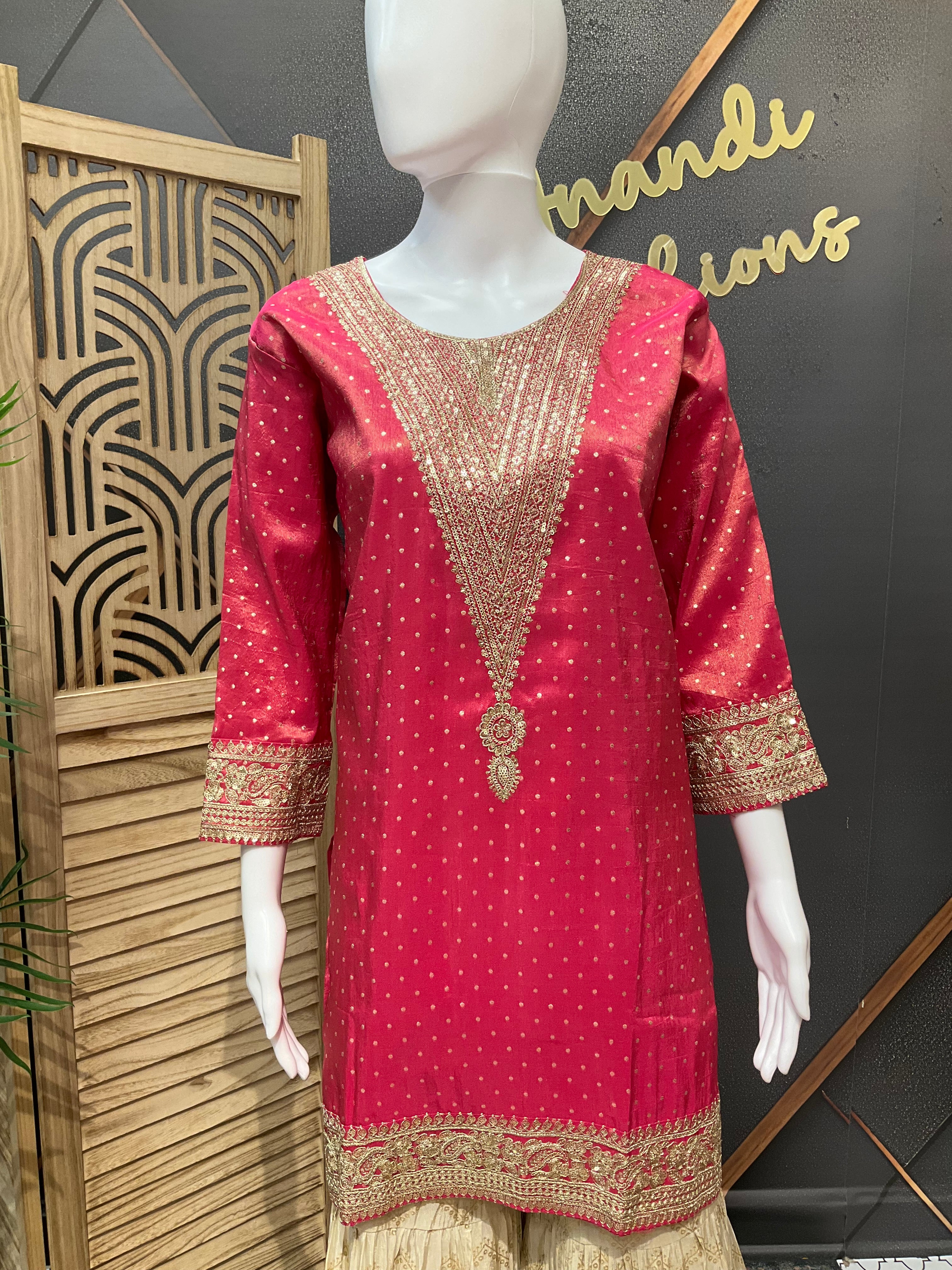 Size 42 - Shimmery Tissue Sharara sets