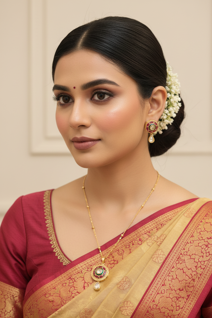 Kundan Pendant set with chain