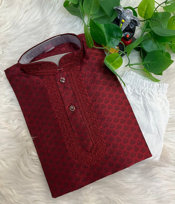 Maroon - boys kurta set