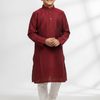 Boys Maroon Kurta Pajama Set