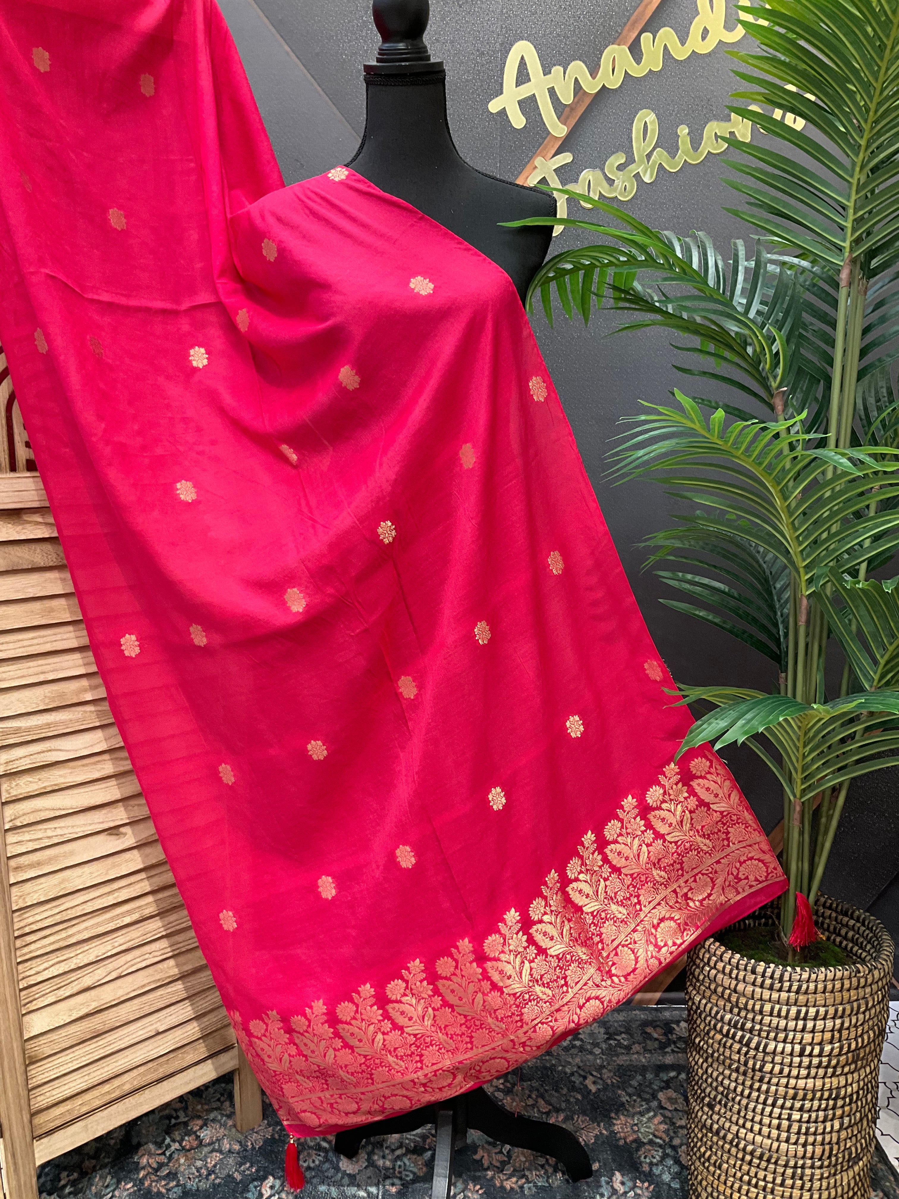 Pink Benarasi Dupatta