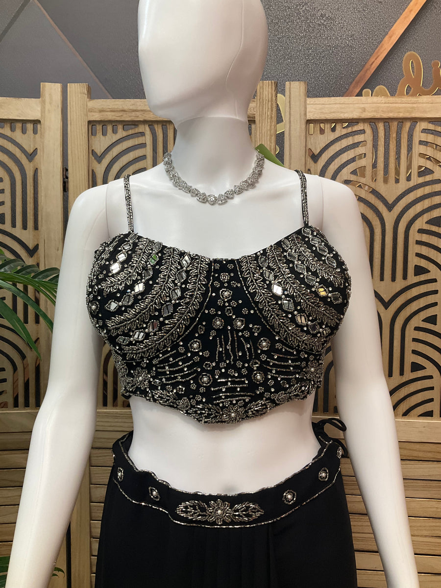 Black ready to wear saree