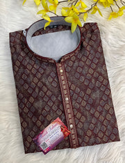 Men’s Maroon Fancy Kurta Set
