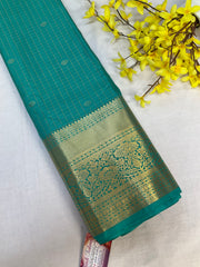 Rama Blue Semi Silk Kanjeevaram Saree